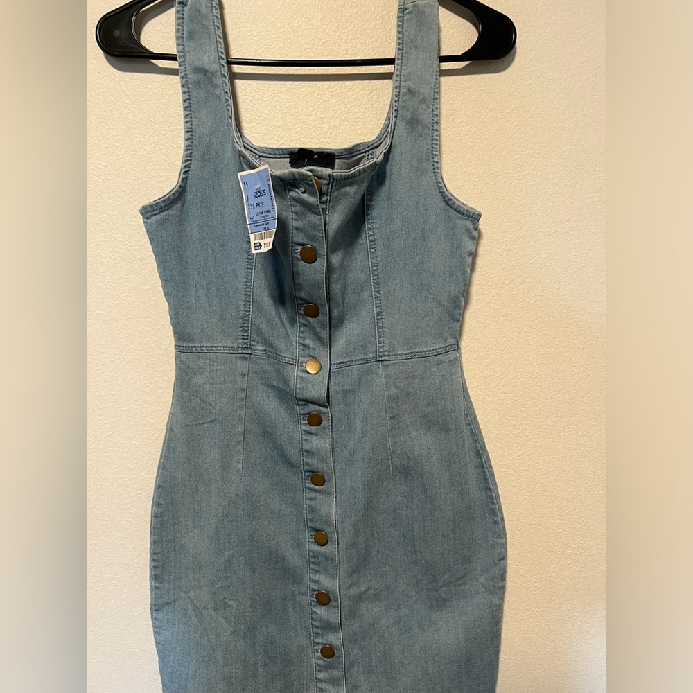 Ross button-up front mini dress